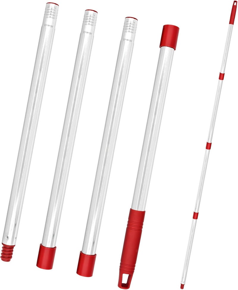 Hezane Mop Handle for Ocedar,Spin Mop Replacement Handle Compatible with O Cedar, American Threaded Joint Mop Handle 4-Section 30-to-58 inch Mop Replacement Stick - Image 1